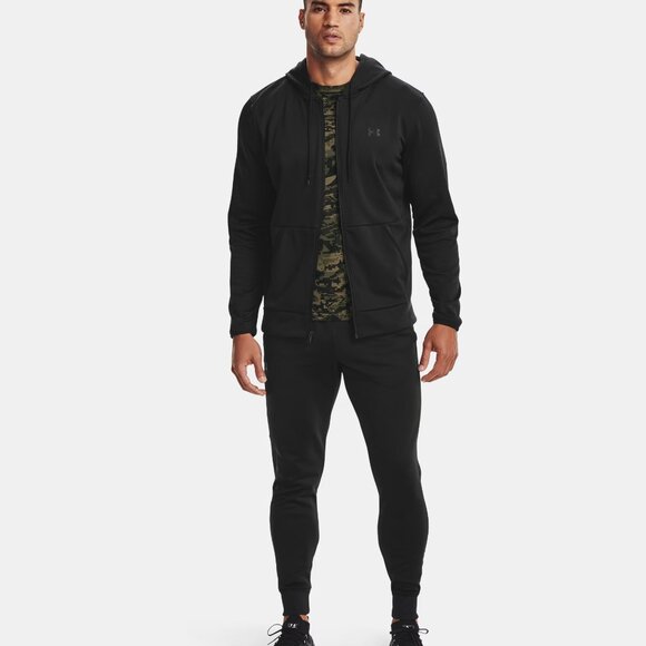 Under Armour โข Fleece Full Zip Hooded Jacket โข Small โข Black โข Coldgear - Picture 3 of 14